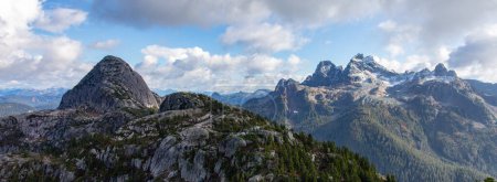 Photo for Rocky Mountain Landscape in British Columbia, Canada. Sunny Cloudy Fall Season. Nature Background Panorama - Royalty Free Image