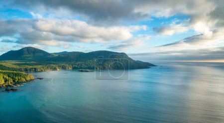Photo for Rocky shore on Pacific Ocean West Coast. Sunny Day. Vancouver Island, BC, Canada. Nature Background Panorama - Royalty Free Image