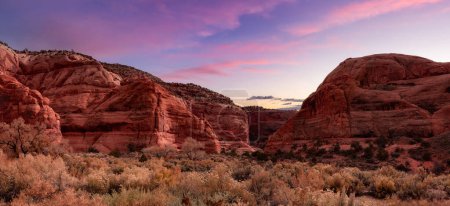 Photo for Rocky landscape of Utah, United States. Dramatic Sunset Sky. Nature Background - Royalty Free Image