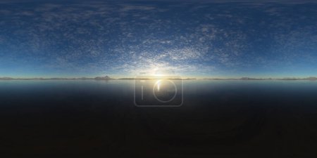 Photo for Dramatic Aerial Panorama of Clouds and Mountain Landscape. Nature Background. 3d Rendering - Royalty Free Image