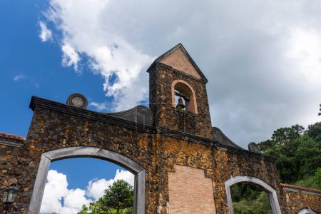 Photo for Beautiful view to historic portal over Serra da Graciosa old road on green area near Curitiba, Paran, Brazil. - Royalty Free Image