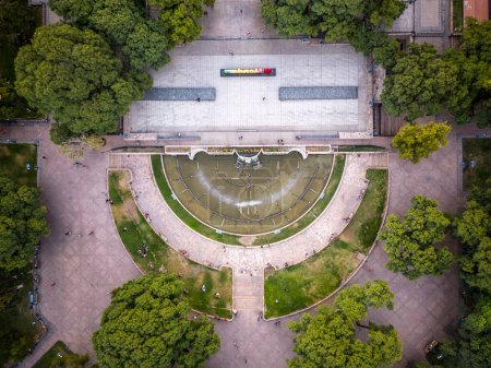 Photo for Beautiful aerial view to green public square in Mendoza, Argentina - Royalty Free Image