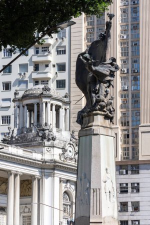 Photo for Beautiful view to old historic building and monument in downtown Rio de Janeiro, Brazil - Royalty Free Image