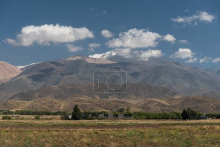 Photo for Beautiful view to desert fields and Andes mountains landscape near Mendoza, Argentina - Royalty Free Image