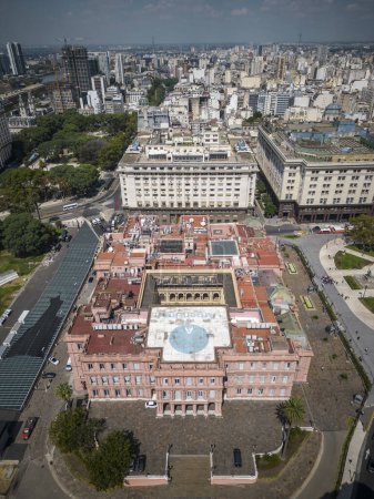 Photo for Beautiful aerial view to historic city buildings in central Buenos Aires, Argentina - Royalty Free Image
