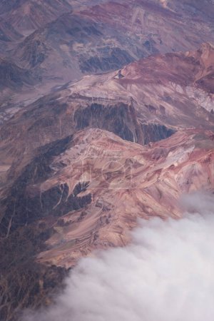 Photo for Beautiful aerial view Andes Chain of Mountains in the Border of Argentina and Chile - Royalty Free Image
