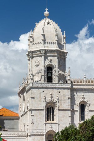 Foto de Hermosa vista al antiguo monasterio histórico de Jernimos en Belm, Lisboa, Portugal. - Imagen libre de derechos