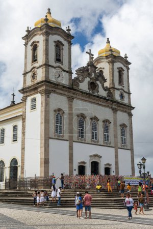 Téléchargez les photos : Belle vue sur le bâtiment historique de l'église Bonfim à Salvador, capitale de l'État de Bahia, Brésil - en image libre de droit