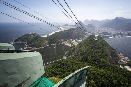 Foto de Hermosa vista desde el teleférico Sugar Loaf Mountain en Río de Janeiro, Brasil - Imagen libre de derechos