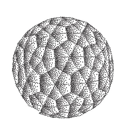 Téléchargez les illustrations : Sphère filaire lignes vectorielles stipple - en licence libre de droit