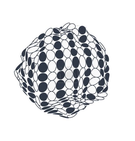 Ilustración de Patrón abstracto del racimo de burbujas geométricas - Imagen libre de derechos