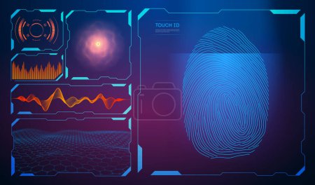 Digital Fingerprint Authentication Technology Interface.