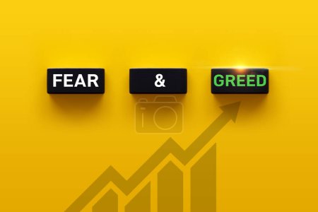 Fear and greed index. a market psychology concept