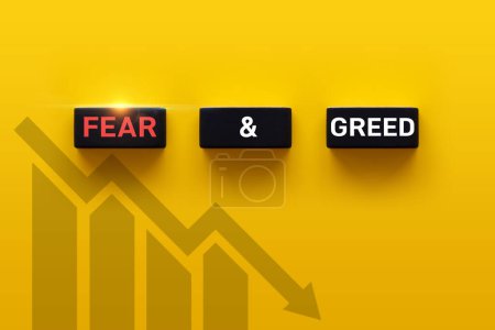 Téléchargez les photos : Fear and greed index. a market psychology concept - en image libre de droit