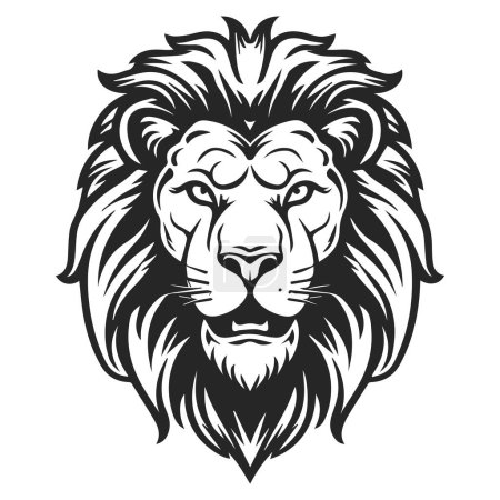 Ilustración de Lion Head Logo Vector Template Diseño de ilustración. EPS 10 - Imagen libre de derechos