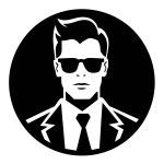 businessman black web icon. vector illustration EPS 10