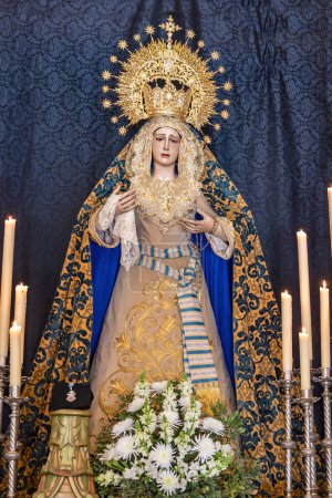 Photo for Image of Our Lady of Loneliness (Nuestra Senora de la Soledad) inside of the Hermitage of La Soledad - Royalty Free Image