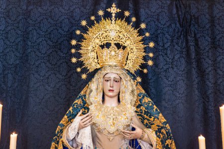 Téléchargez les photos : Image de f Notre Dame de la Solitude (Nuestra Senora de la Soledad) à l'intérieur de l'Ermitage de La Soledad - en image libre de droit
