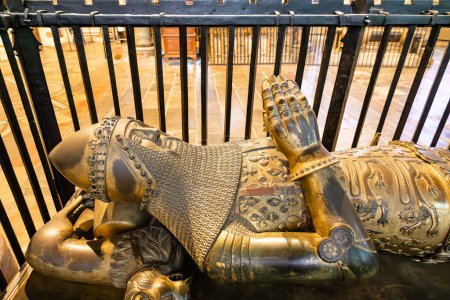 Photo for Canterbury, UK-May 20, 2023: Detail of the tomb of Edward, the Black Prince, inside Canterbury cathedral in Canterbury, Kent, United Kingdom - Royalty Free Image