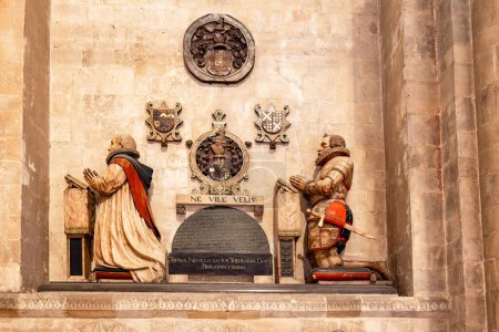 Photo for Canterbury, UK-May 20, 2023: Monument Memorial to Thomas Neville, Dean of Canterbury Cathedral and his brother Alexander Neville, inside Canterbury Cathedral, in Canterbury, Kent, United Kingdom - Royalty Free Image