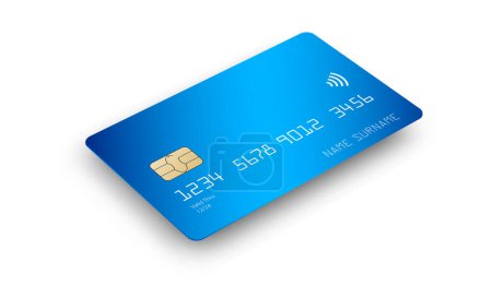 Vektor-Attrappe der Kreditkarte isoliert
