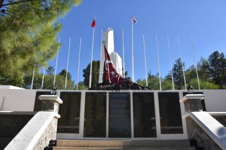 Foto de Famagusta, Chipre Octubre 28, 2022 Conmemoración de los mártires turcos que murieron durante el conflicto en Famagusta, Chipre - Imagen libre de derechos