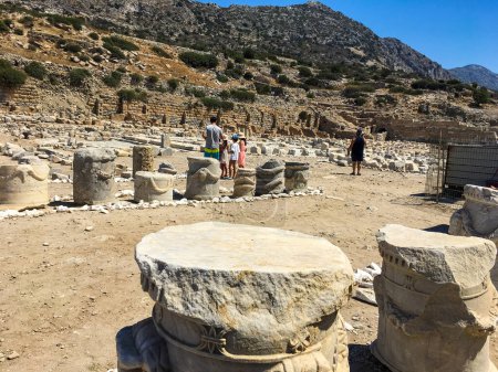 Photo for Knidos Cnidus ancient city in Datca Peninsula, Mugla, TURKEY. View of ancient city. - Royalty Free Image