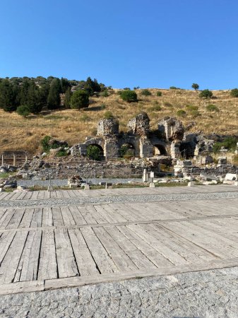 Photo for Ancient ruins in Pergamon ancient city, Selcuk, Izmir Turkey. - Royalty Free Image