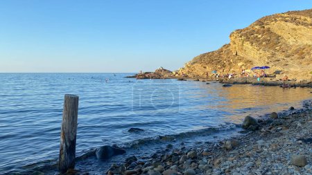 Téléchargez les photos : Yildizkoy vue sur la plage à Gokceada, Canakkale, Turquie - en image libre de droit