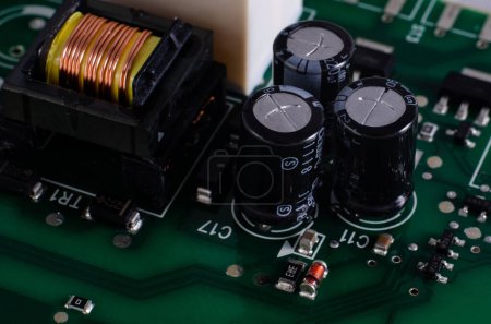 Photo for Electronic components on a board close-up - Royalty Free Image