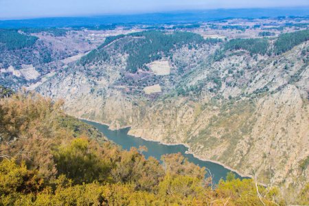 Photo for Landscape of Ribeira Sacra and river Sil canyon in Galicia, Spain - Royalty Free Image