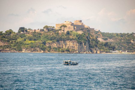 Photo for The aragon castle of Baia as seen from Pozzuoli gulf - Royalty Free Image
