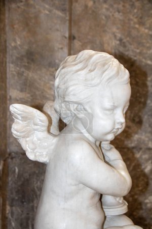 Photo for NIce sculputure of a baby angel in the cathedral of Termini Imerese, Palermo province, Sicily, Italy - Royalty Free Image