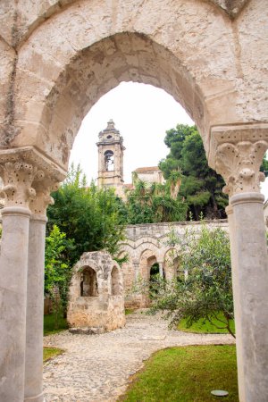 the arab norman church of San Giovanni degli Eremiti at Palermo, Sicily, Italy