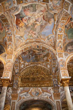 Foto de Iglesia de Santa María del Almirante (en italiano: Santa Maria dell 'Ammiraglio), también llamada Martorana, Palermo, Sicilia, Italia - Imagen libre de derechos