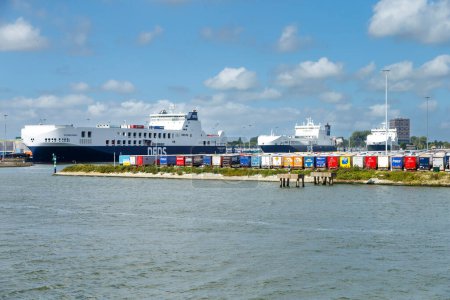 Foto de Puerto de la ciudad de Rotterdam, Países Bajos - Imagen libre de derechos