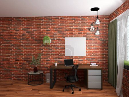 Photo for Living room design, 3d render, 3d illustration - Royalty Free Image