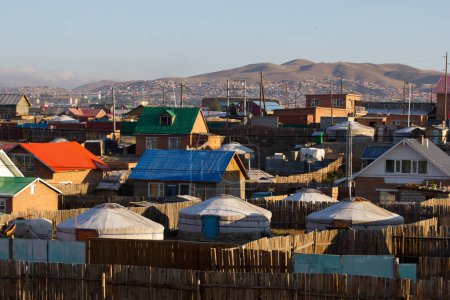 Distrito de Ger cerca de Ulán Bator, Mongolia