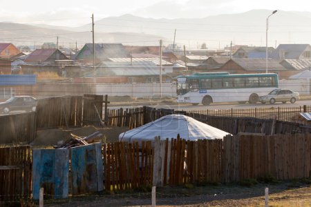 Téléchargez les photos : Quartier Ger près de Oulan-Bator, Mongolie - en image libre de droit