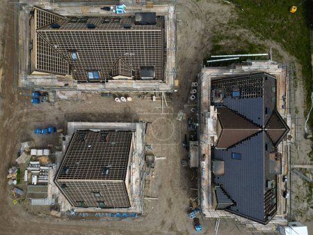 Foto de Construcción de nuevas viviendas ecológicas, Velserbroek, Holanda - Imagen libre de derechos