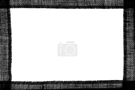 Photo for Background frame made of burlap stripes in black and white appearance. - Royalty Free Image