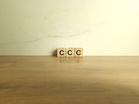 Photo for CCC abbreviation from wooden blocks. Civilian Conservation Corps acronym - Royalty Free Image