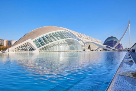 Photo for Valencia, Spain - December 24, 2023: View on The City of Arts and Sciences on a sunny day - Royalty Free Image