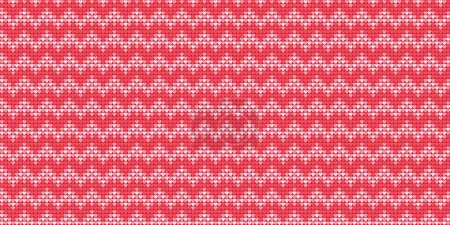 Fond de motif coeur rouge, Fond de crochet de broderie vectorielle, Love concept Love style, Modèle au crochet natif, Conception pour le textile, tissu, vêtements, tuile, graphique