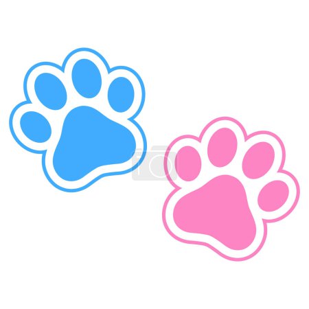 Photo for Paw print icon. Flat illustration of paw print vector icon for web design - Royalty Free Image