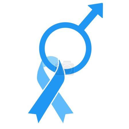 Photo for Illustration of prostate cancer awareness ribbon flat icon on white background. - Royalty Free Image