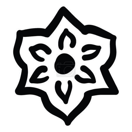 Foto de Vector de adorno de garabatos Mandala. Elementos garabatos dibujados a mano aislados sobre fondo blanco - Imagen libre de derechos