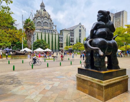Colombia, Medellin, May 14, 2023, Botero square panoramic view