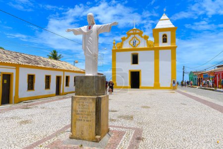 Photo for Arraial d'Ajuda, district of Porto Seguro, BA, Brazil - January 04, 2023: view of Nossa Senhora d'Ajuda mother church at the Historic Center of Arraial d'Ajuda. - Royalty Free Image