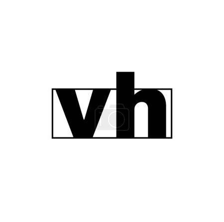 Ilustración de Icono de marca VH. VH vector monograma letras iniciales. - Imagen libre de derechos